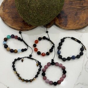 Elegant Multicolor Beaded Bracelet Set